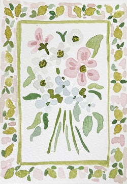Flower Charm Lemons, Original 5x7