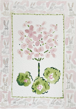 Flower Charm Bunnies, Original 5x7