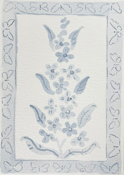 Flower Charm Blues, Original 5x7