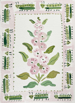 Flower Charm Grasshoppers, Original 5x7
