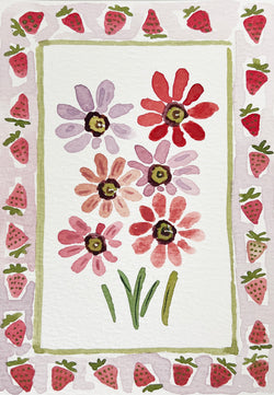 Flower Charm Berries, Original 5x7