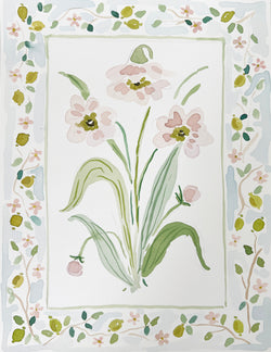 Flower Charm Chinoiserie, Original 9x12