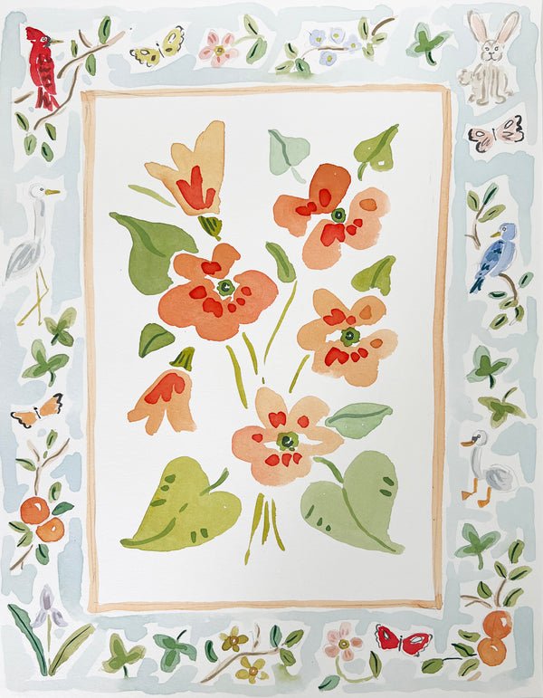 Flower Charm Wildflower Songs, Original 9x12