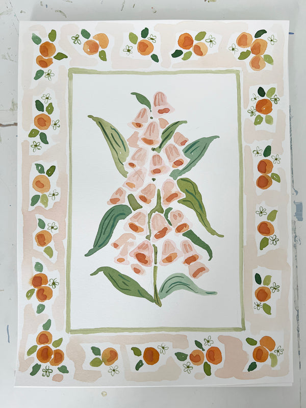 Flower Charm Zest, Original 9x12