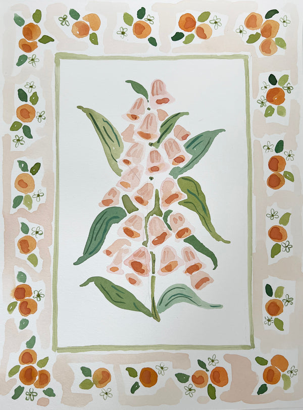 Flower Charm Zest, Original 9x12