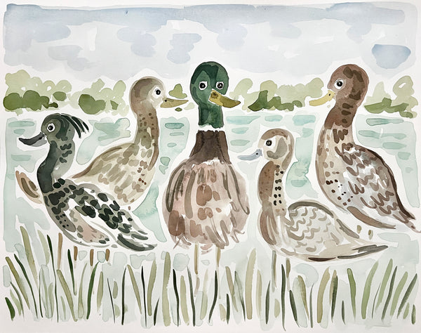 Sitting Ducks, Original 16x20