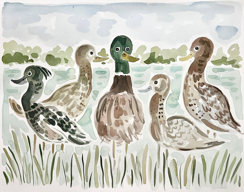 Sitting Ducks, Original 16x20