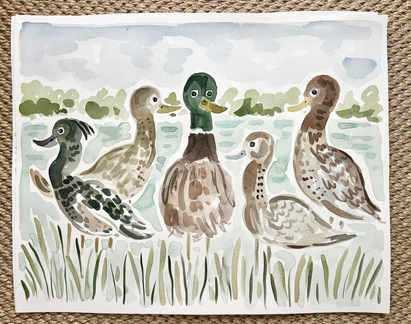 Sitting Ducks, Original 16x20