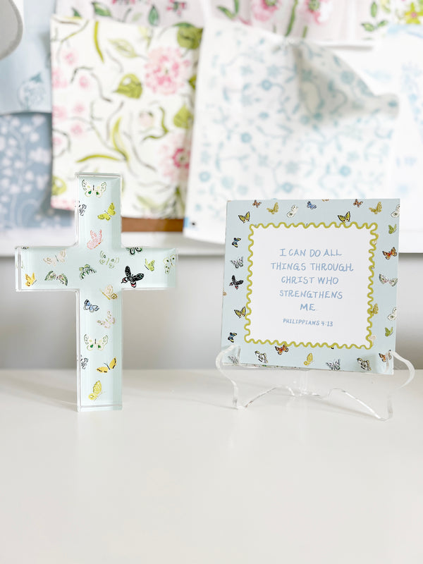 Butterfly Cross, Acrylic Block