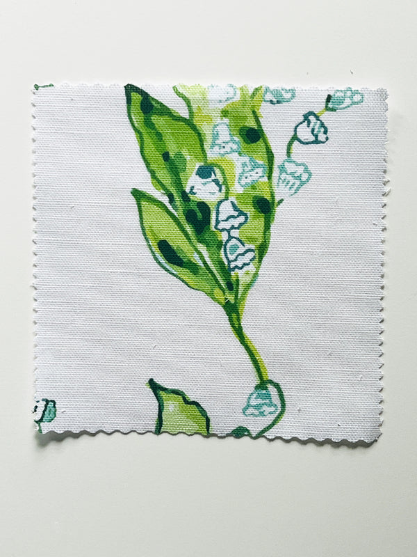 Lily Lines Fabric- Cream
