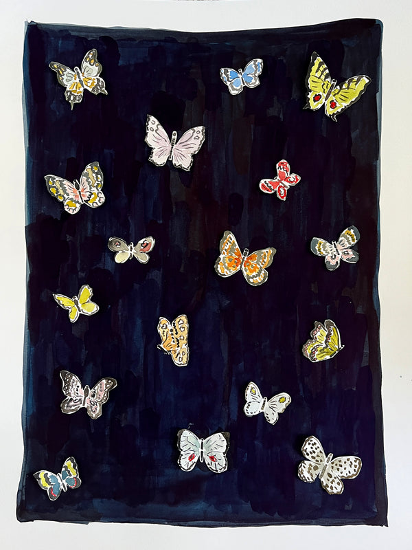 Butterfly Season No. 2, Original 18x24 Watercolor