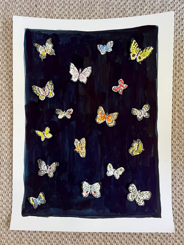 Butterfly Season No. 2, Original 18x24 Watercolor