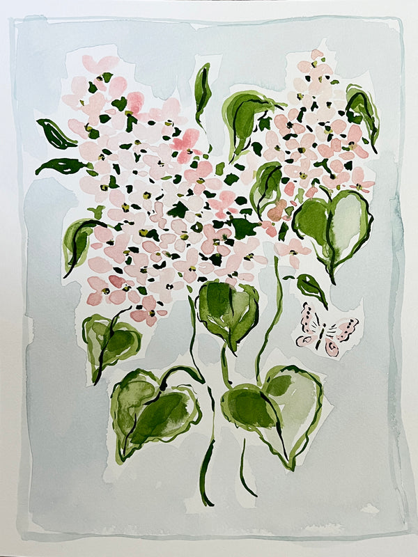 Fragrant Floral No. 1, Original 9x12 Watercolor