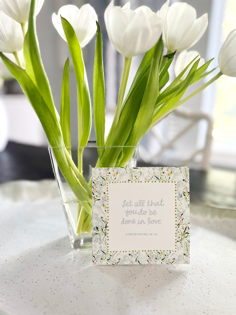 1 Corinthians 16:14 Watercolor Verse Card