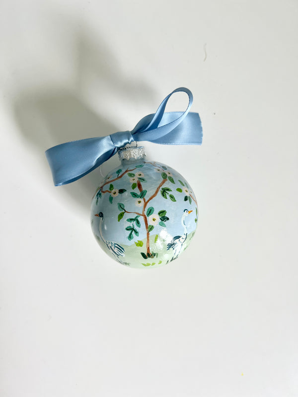 2023 Hand-painted Ornament: Chinoiserie Cheer