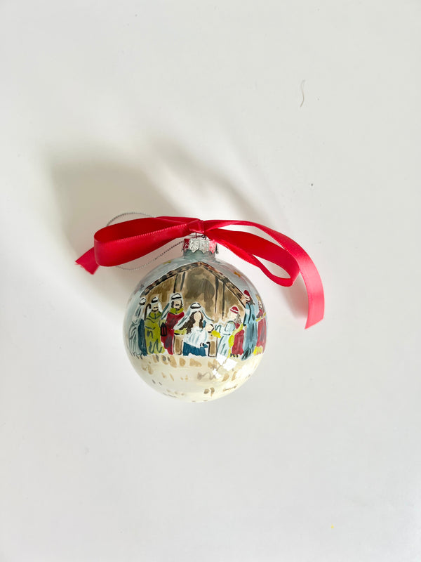 2023 Hand-painted Ornament: Nativity