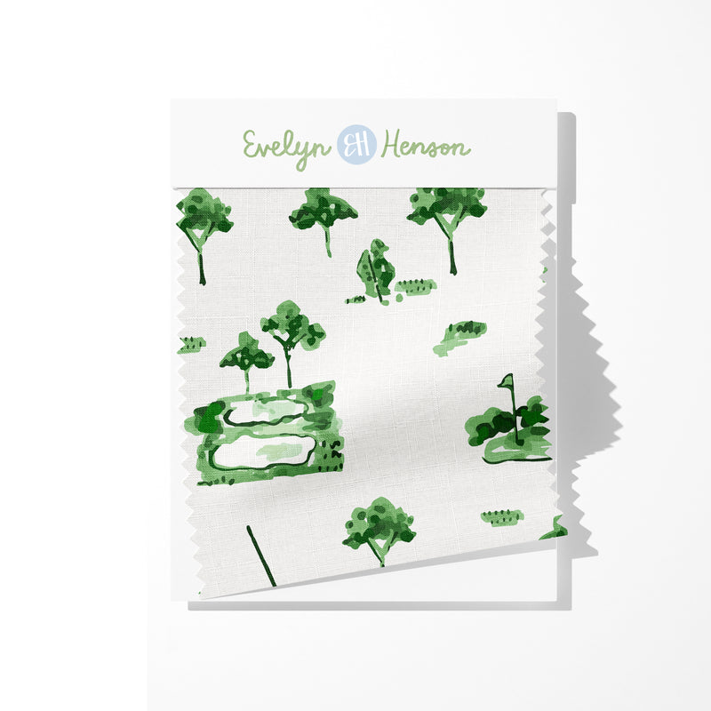 Kyger Golf Toile Fabric- Green