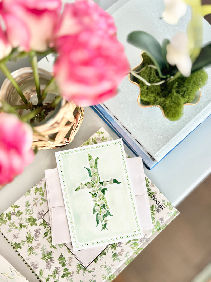 Lily of the Valley Cross Card