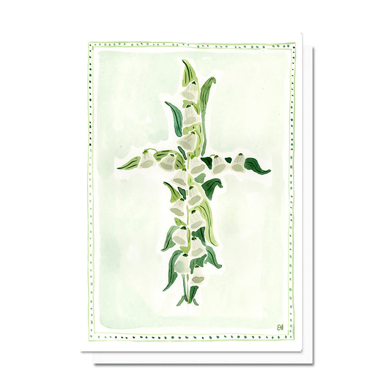 Lily of the Valley Cross Card
