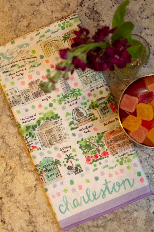 Charleston Double-Sided Tea Towel