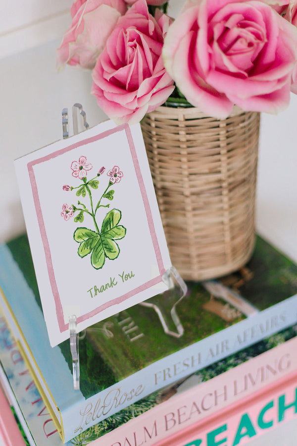 Mini Flower Thank you Card, Geranium
