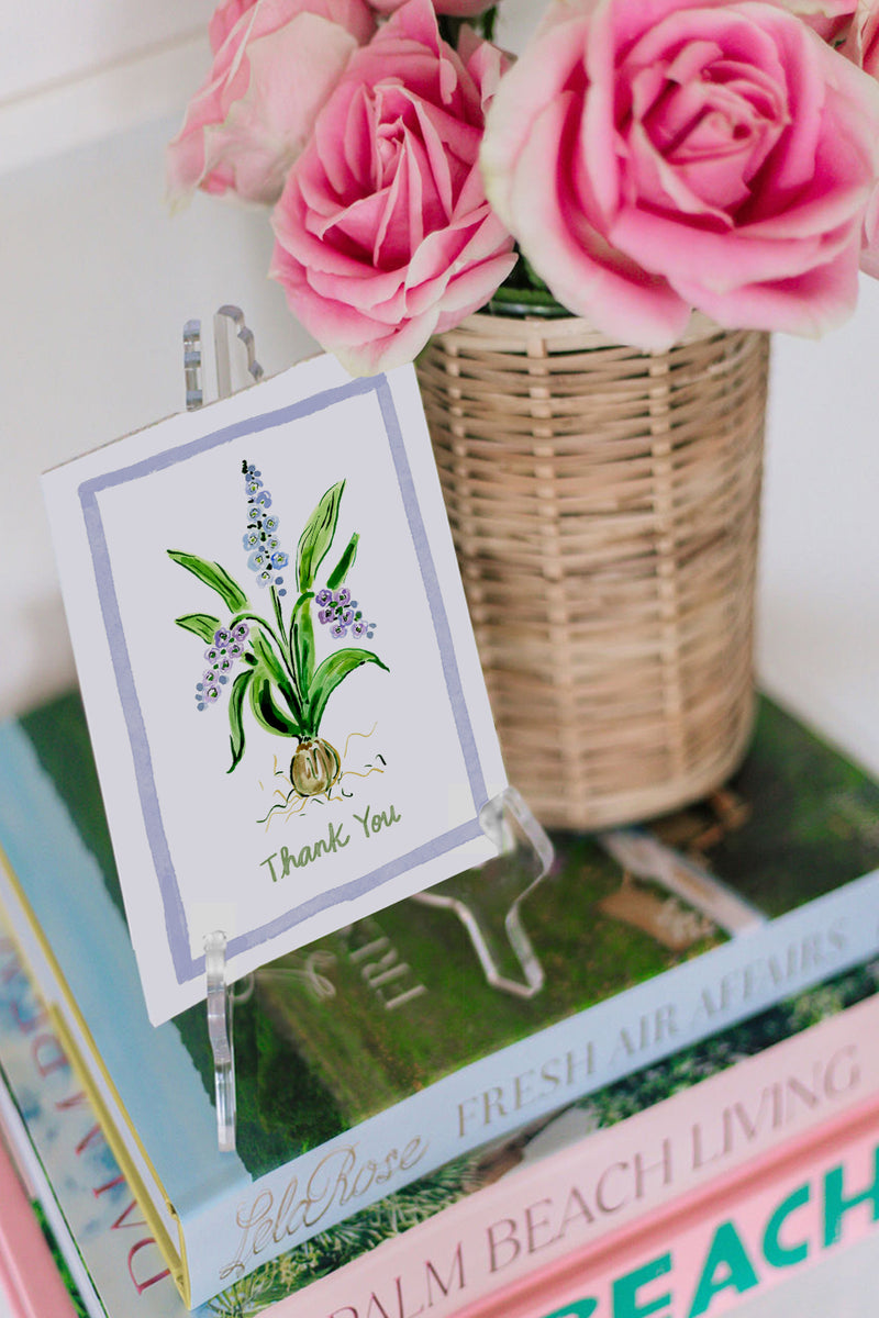 Mini Flower Thank you Card, Hyacinth