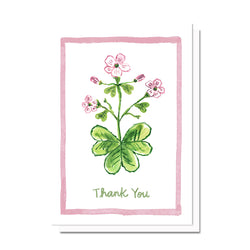Mini Flower Thank you Card, Geranium