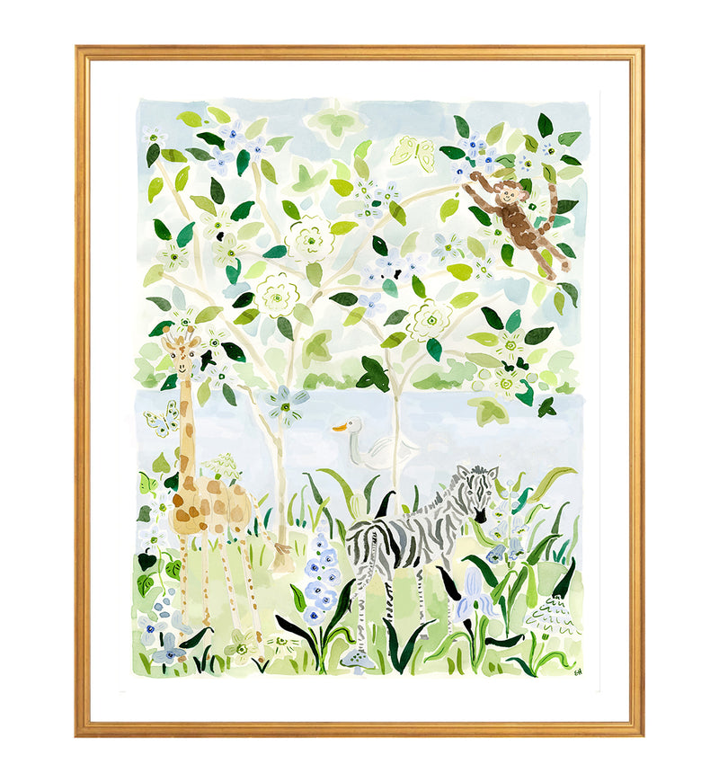 The "Monkeying Around No. 2" Chinoiserie Fine Art Print