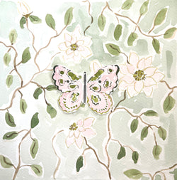 Wings of Kindness, Original 8x8 Watercolor