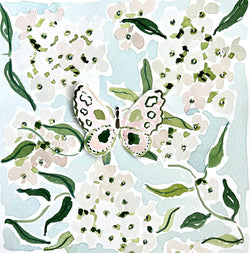 Wings of Patience, Original 8x8 Watercolor