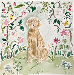 Top Dog, Original 8x8 Watercolor