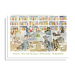 Pawsome Teacher Card