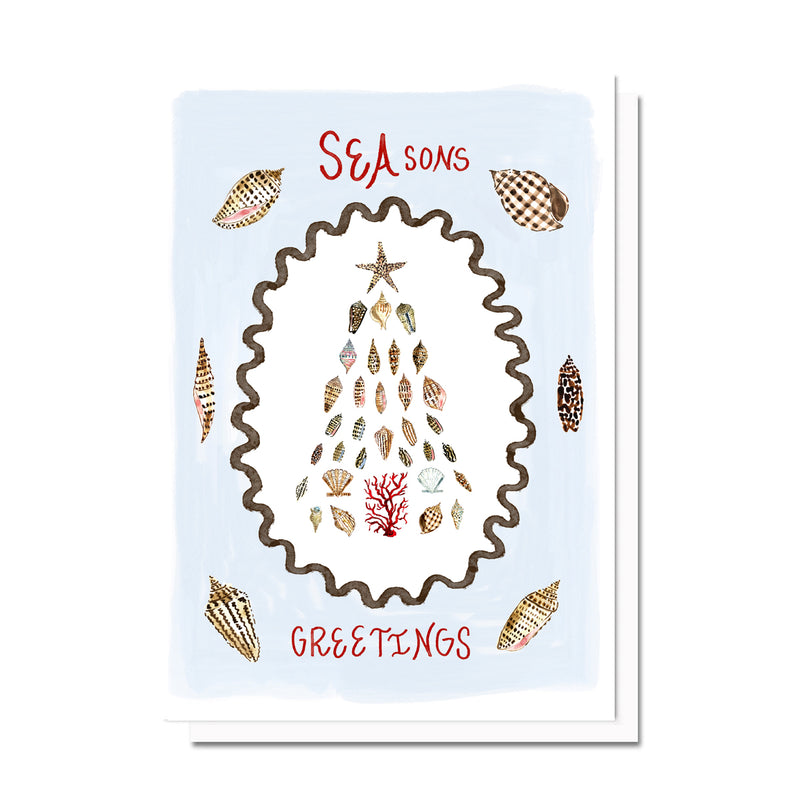 Seasons Greeting Shell Card
