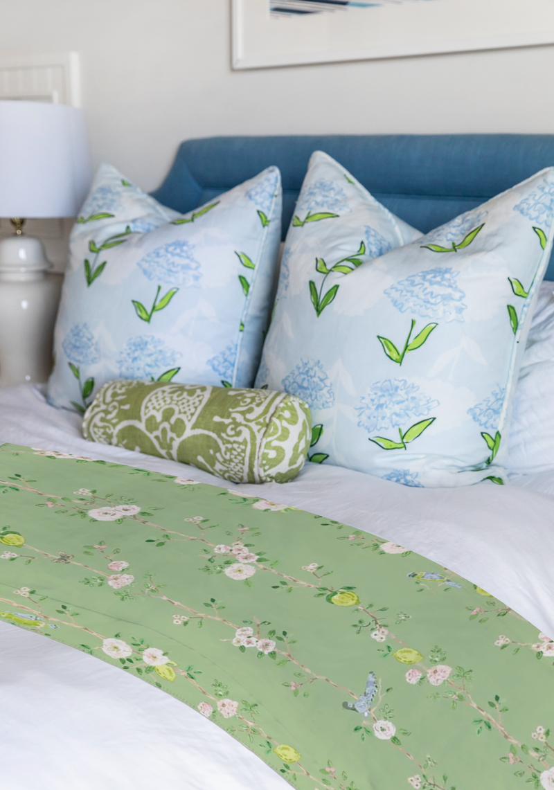 Chinoiserie Green Blanket