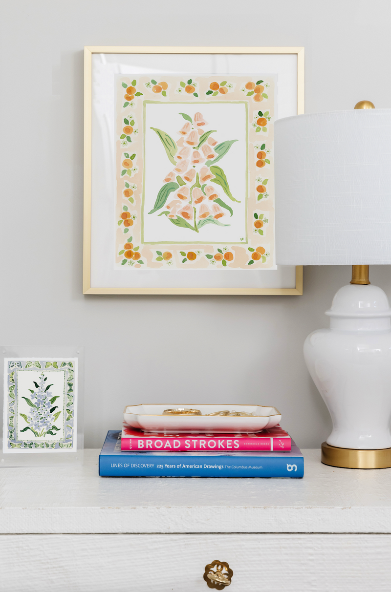 The "Zest Charms" Watercolor Fine Art Print, Flower Charm Series