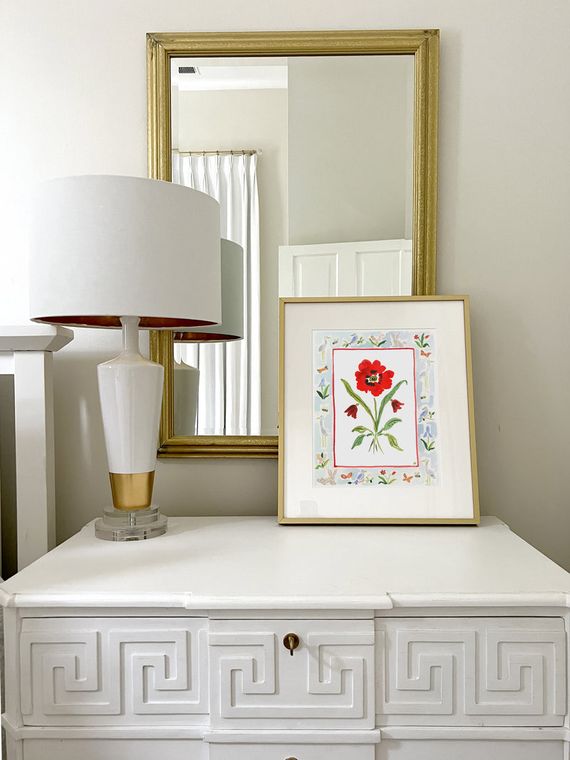 The "Somerset Charms" Watercolor Fine Art Print, Flower Charm Series