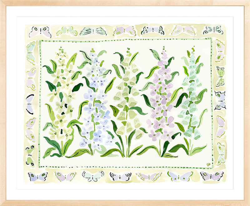 The "Lilac Butterfly Charms" Fine Art Print, Flower Charms Series