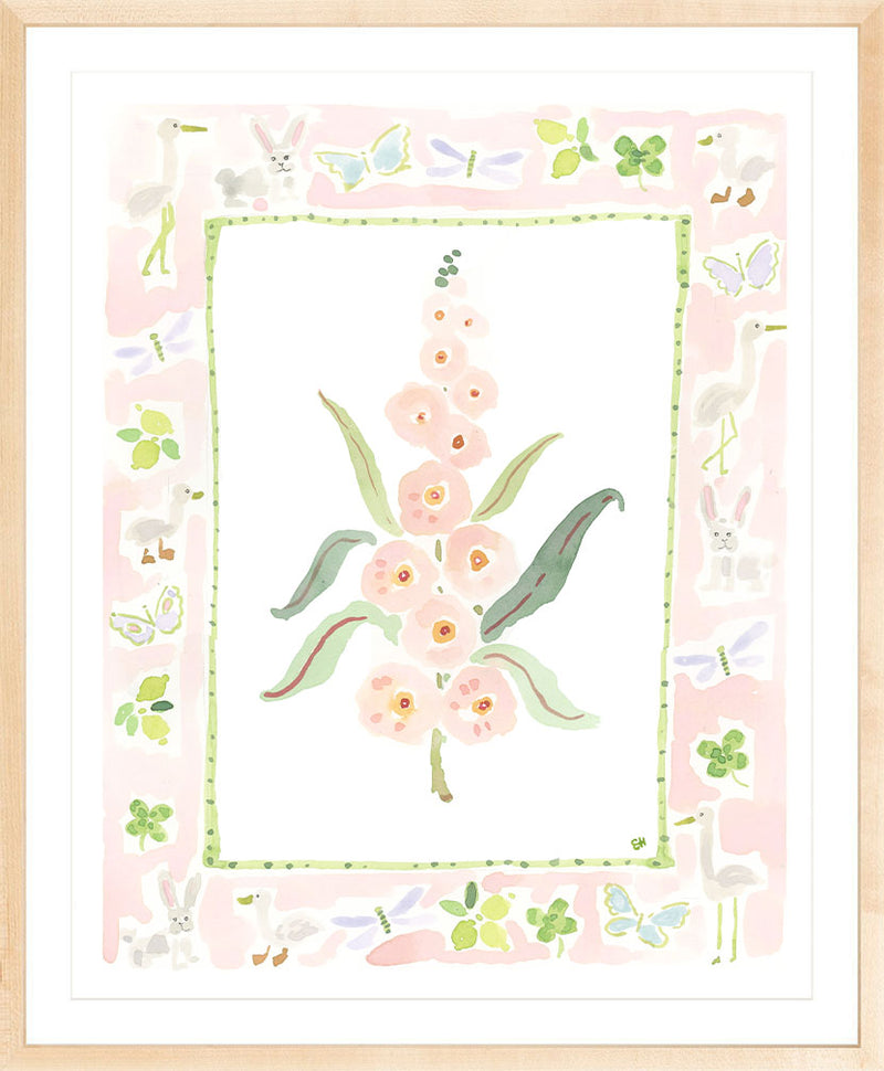 The "Whimsywood Charms" Watercolor Fine Art Print, Flower Charm Series
