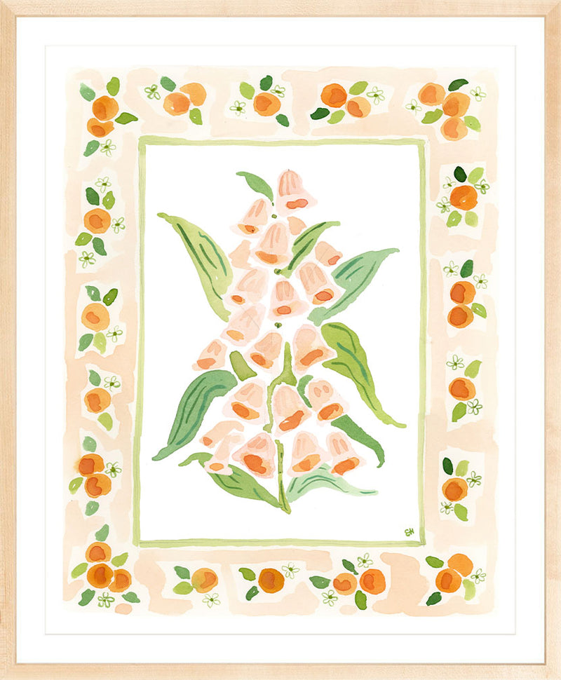 The "Zest Charms" Watercolor Fine Art Print, Flower Charm Series