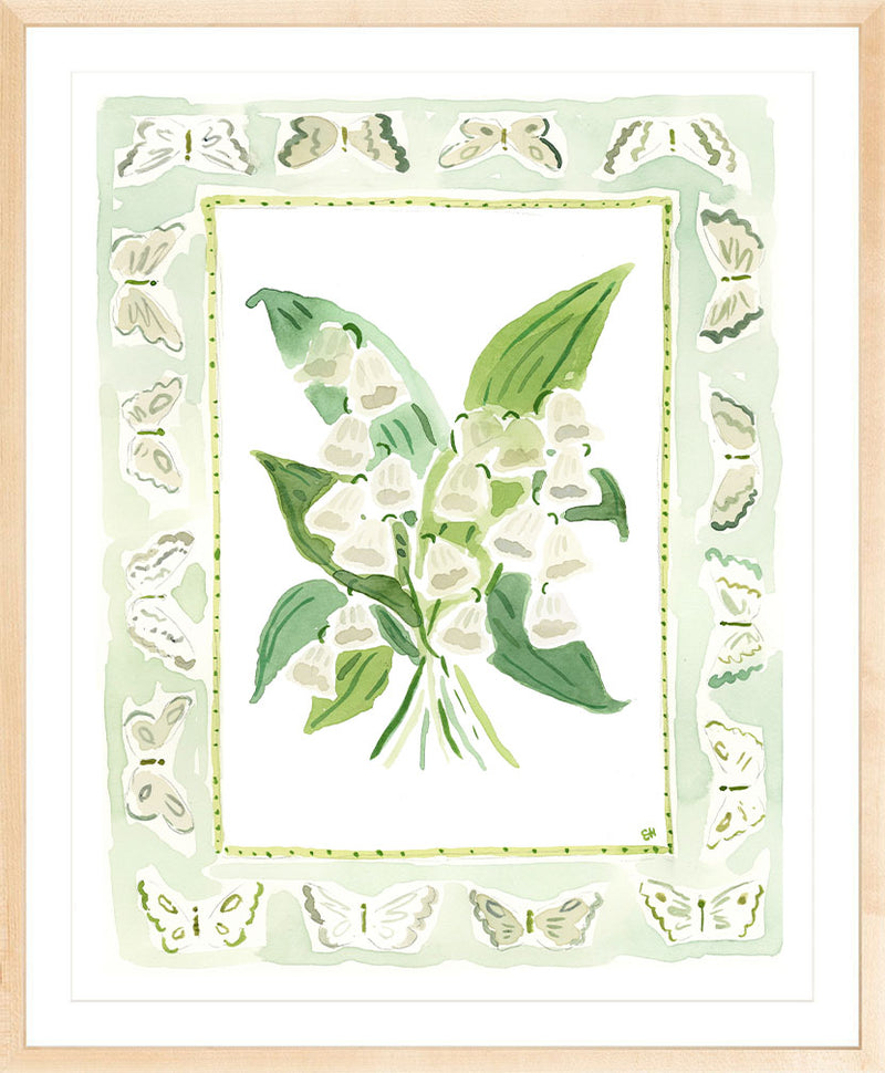 The "Lily of the Valley Charms" Watercolor Fine Art Print, Flower Charm Series