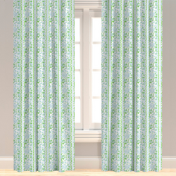 Garden Rio in Blue by Evelyn Henson Drapery Panel