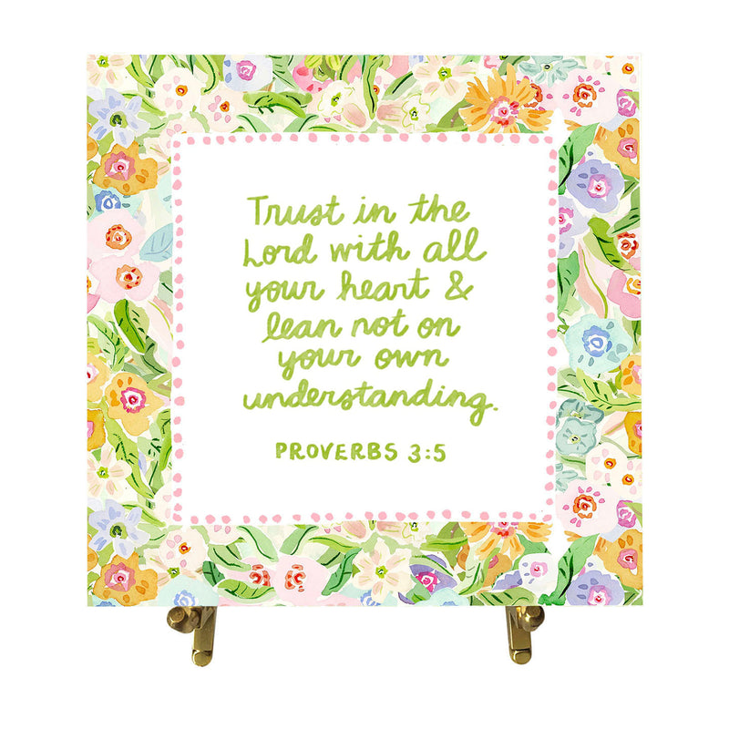Proverbs 3:5 Watercolor Verse Card