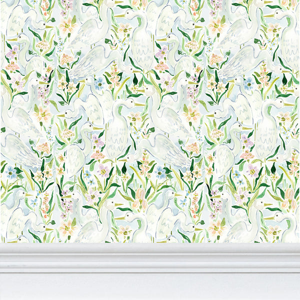 Heron Garden Wallpaper