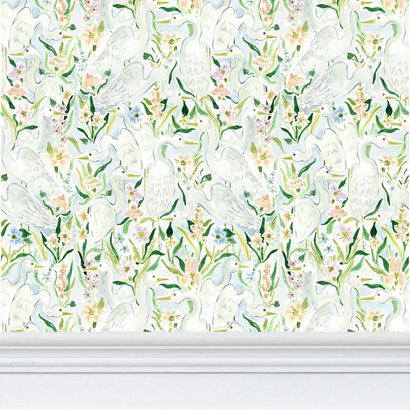 Heron Garden Wallpaper