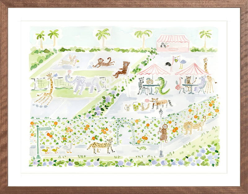 The "Animal Pickleball Rally" Fine Art Print