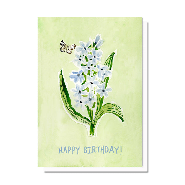 Happy Birthday Hyacinths Card