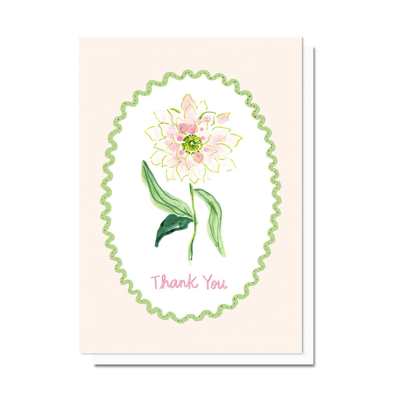 Dahlia Thank you Card