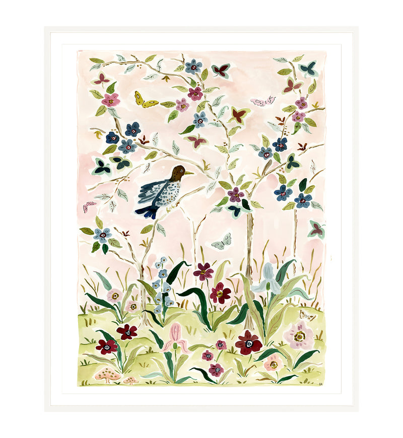 The "Pink Skies No. 2" Chinoiserie Fine Art Print