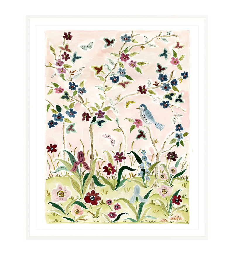 The "Pink Skies No. 1" Chinoiserie Fine Art Print