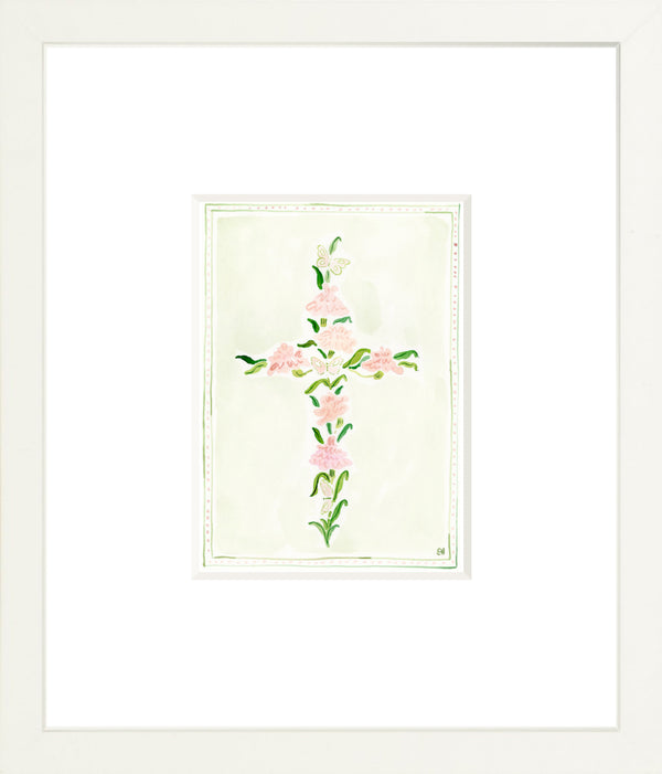 "Peony Cross" Fine Art Print